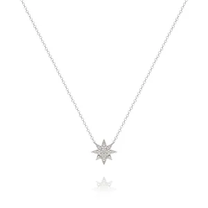 White Starburst Necklace