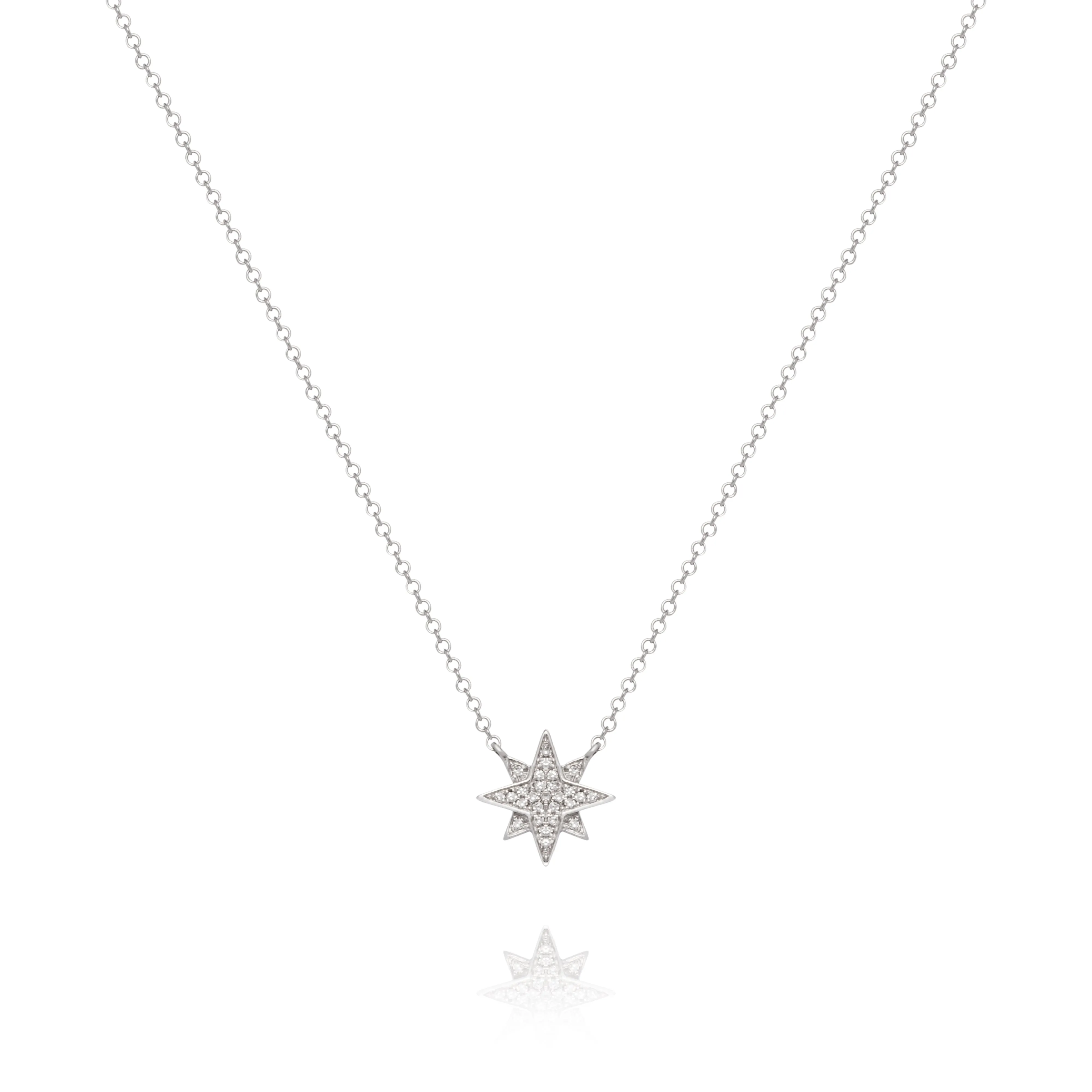 White Starburst Necklace