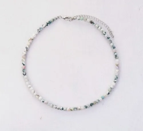 Women Choker 4MM Natural Stones Choker Necklace