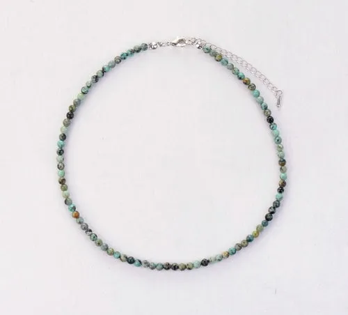 Women Choker 4MM Natural Stones Choker Necklace
