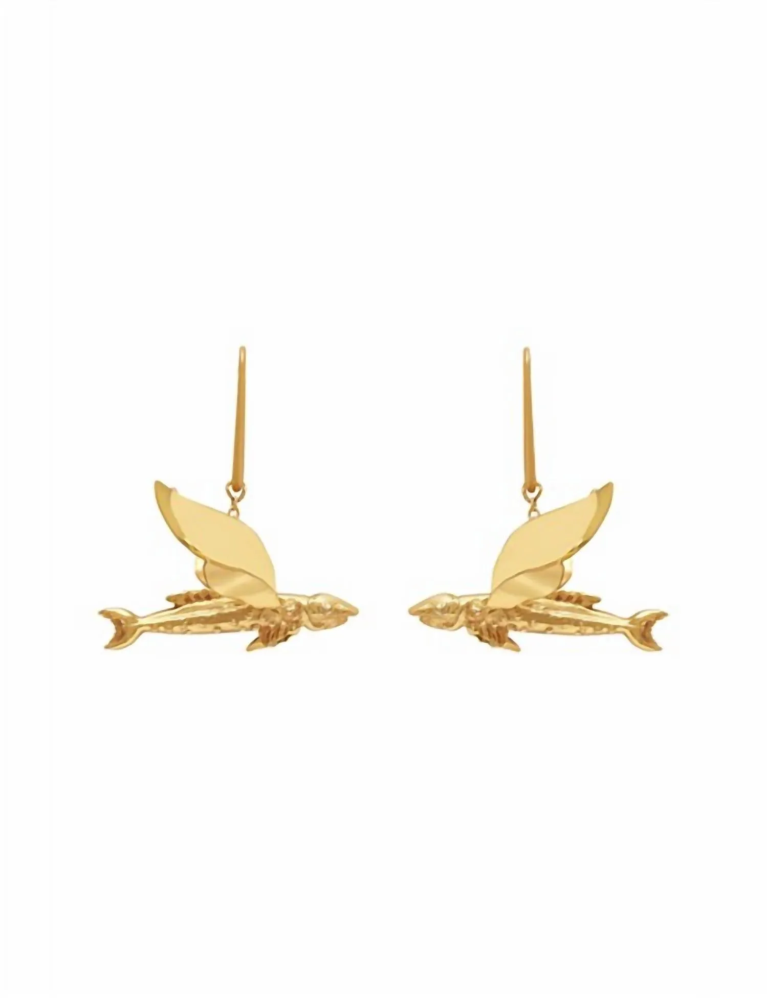 Women's Flying Fish Earrings In Gold