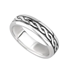 Women's Sterling Silver Celtic Wedding Ring S2648