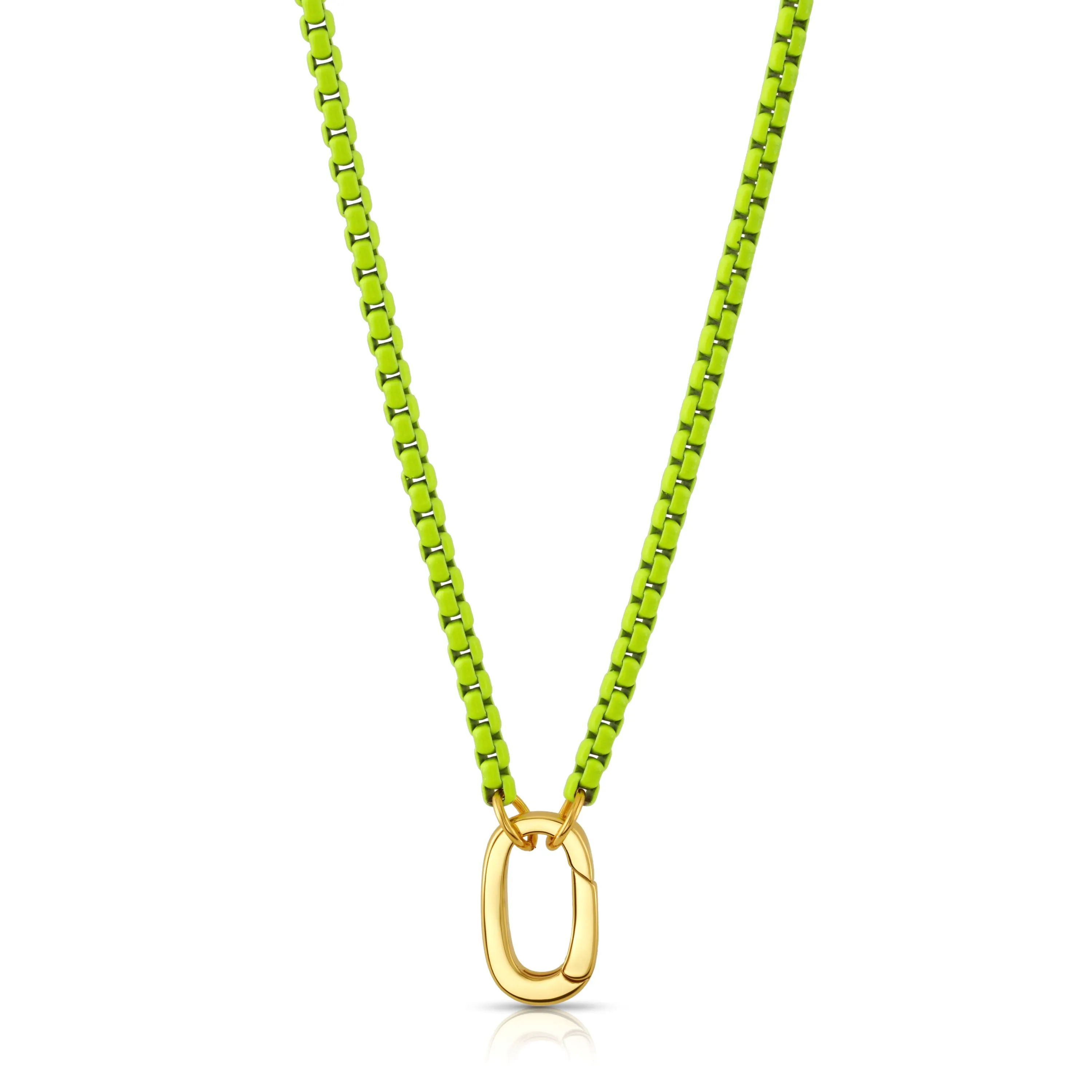 YELLOW ENAMEL CONNECTOR NECKLACE