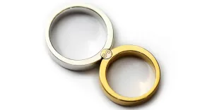 Yin Yang matching wedding rings
