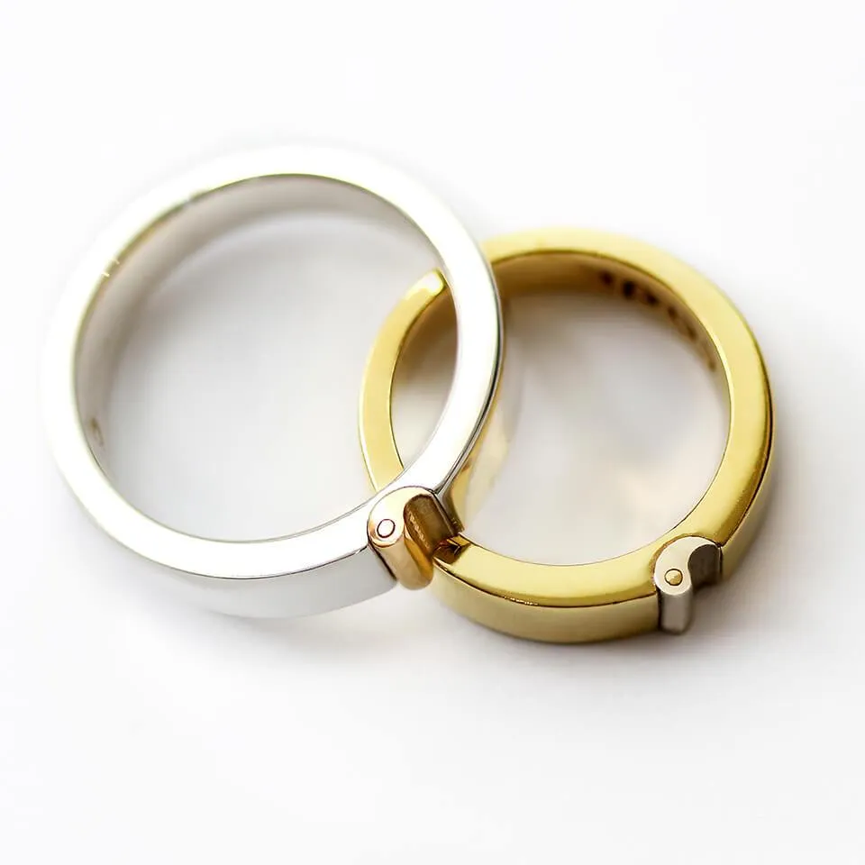 Yin Yang matching wedding rings