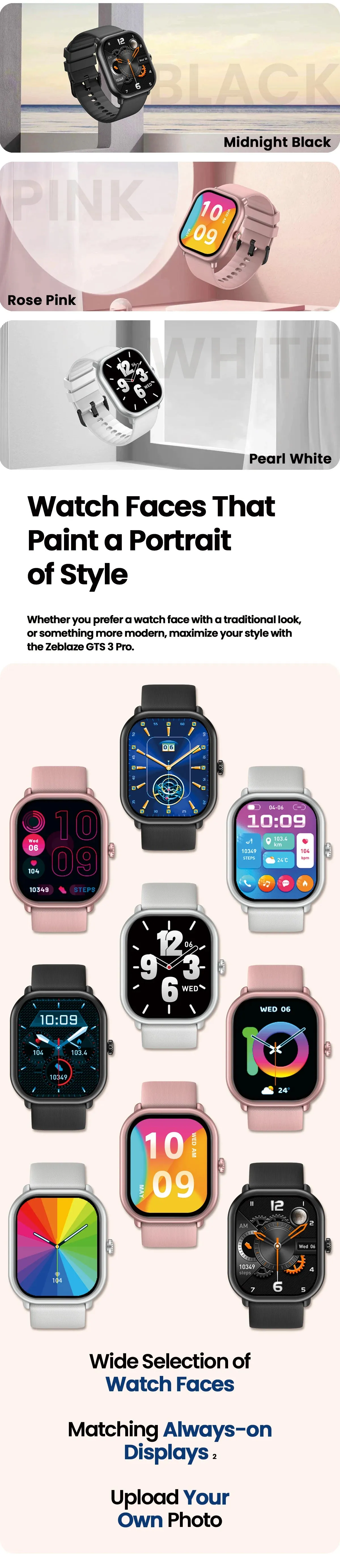 ZEBLAZE GTS 3 Pro 1.97" HD AMOLED Smart Watch